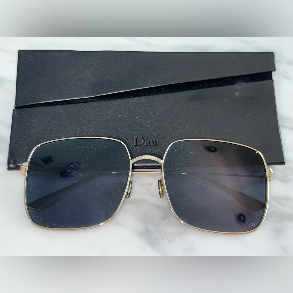 Dior Gold and Black Glasses with Sleek Design